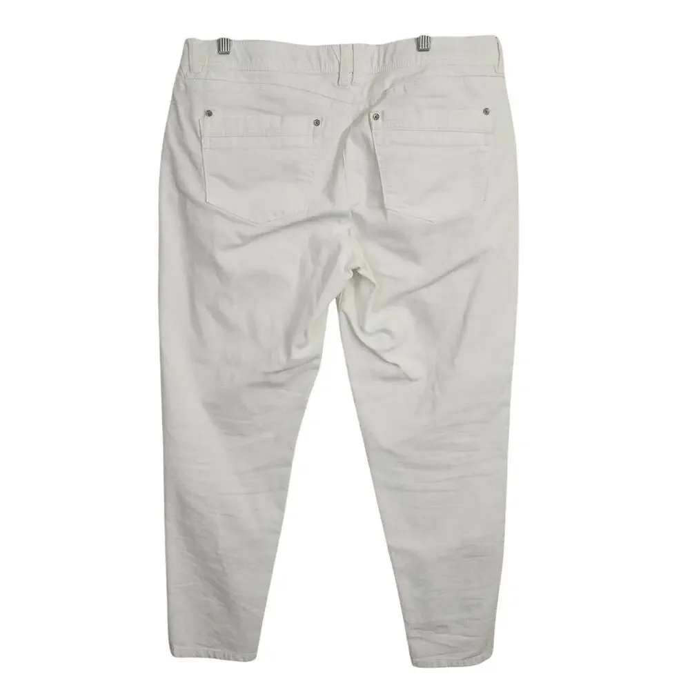 Democracy Women's White "Ab"technology Denim‎ Jeans 14 Summer Stretch Slimming - Picture 4 of 6